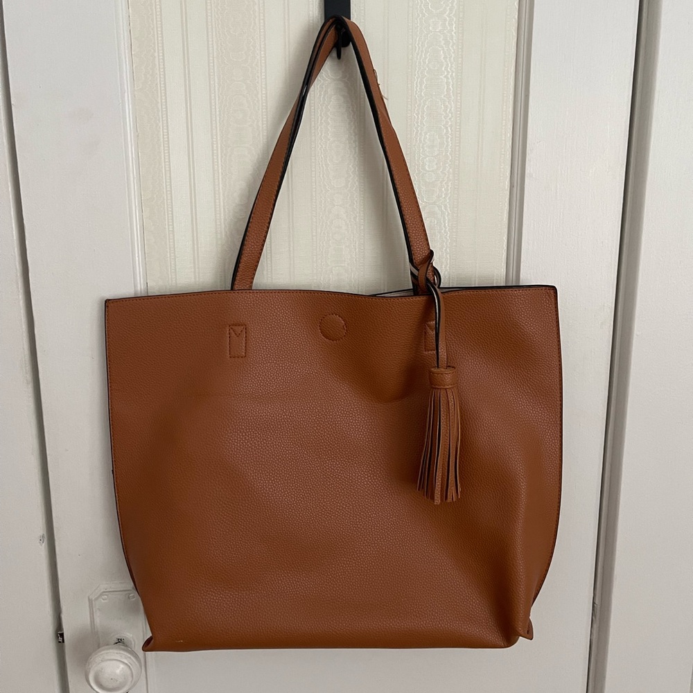Faux Leather Tote